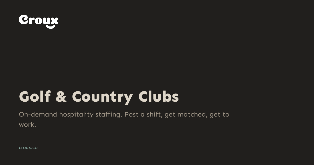 Golf & Country Clubs | Croux